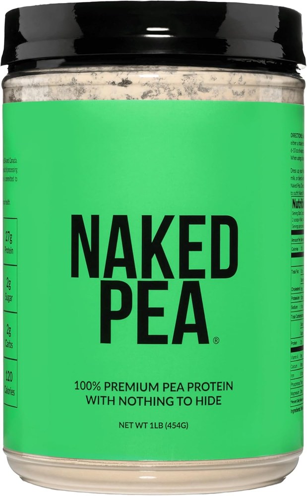 Naked Pea unflavored pea protein isolate tub