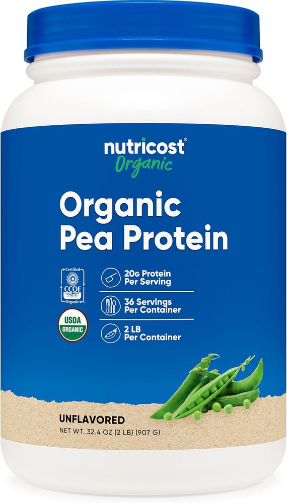 Nutricost Organic Pea Protein Isolate tub