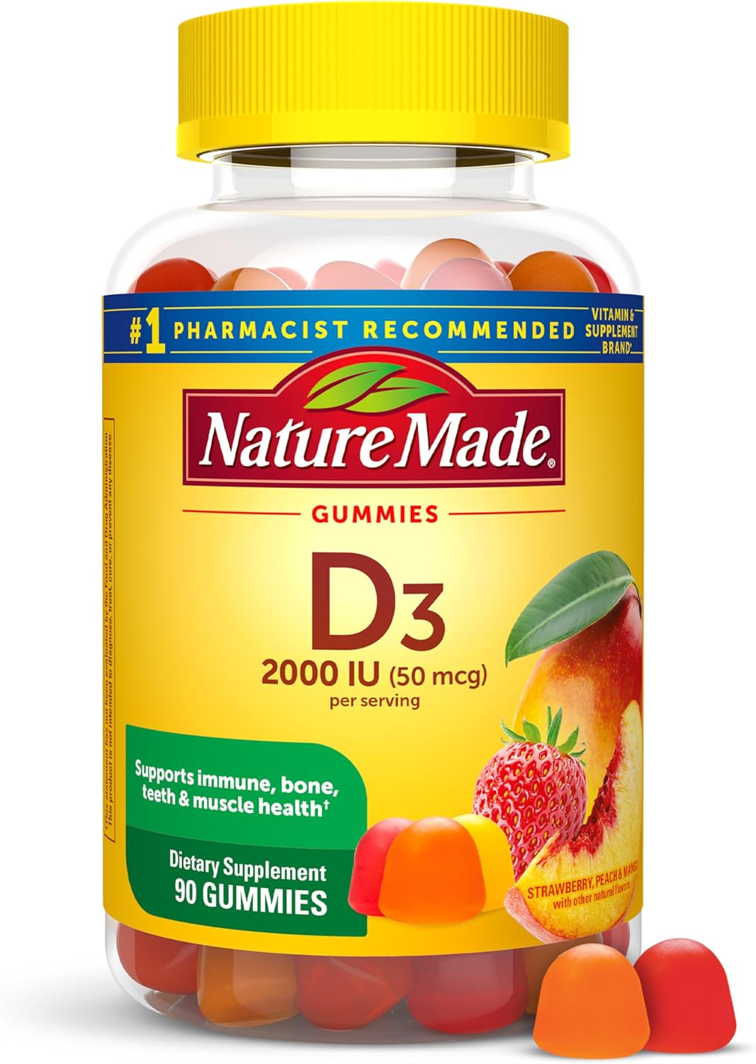 Nature Made Vitamin D3 Gummies, 90 gummies