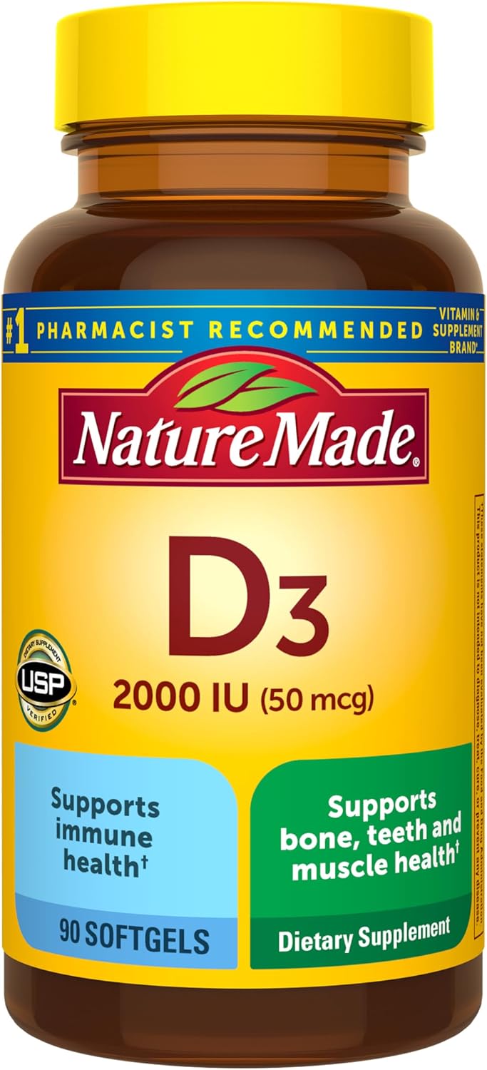 Nature Made Vitamin D3 2000 IU, 90 softgels