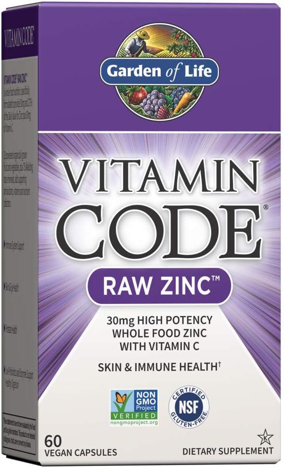 Garden of Life Vitamin Code RAW Zinc, 60 vegan capsules