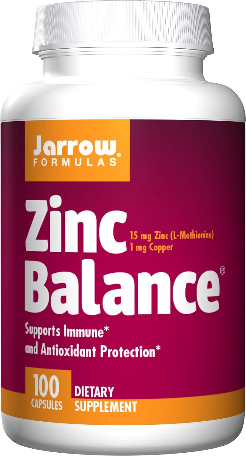 Jarrow Formulas Zinc Balance 15 mg zinc plus 1 mg copper