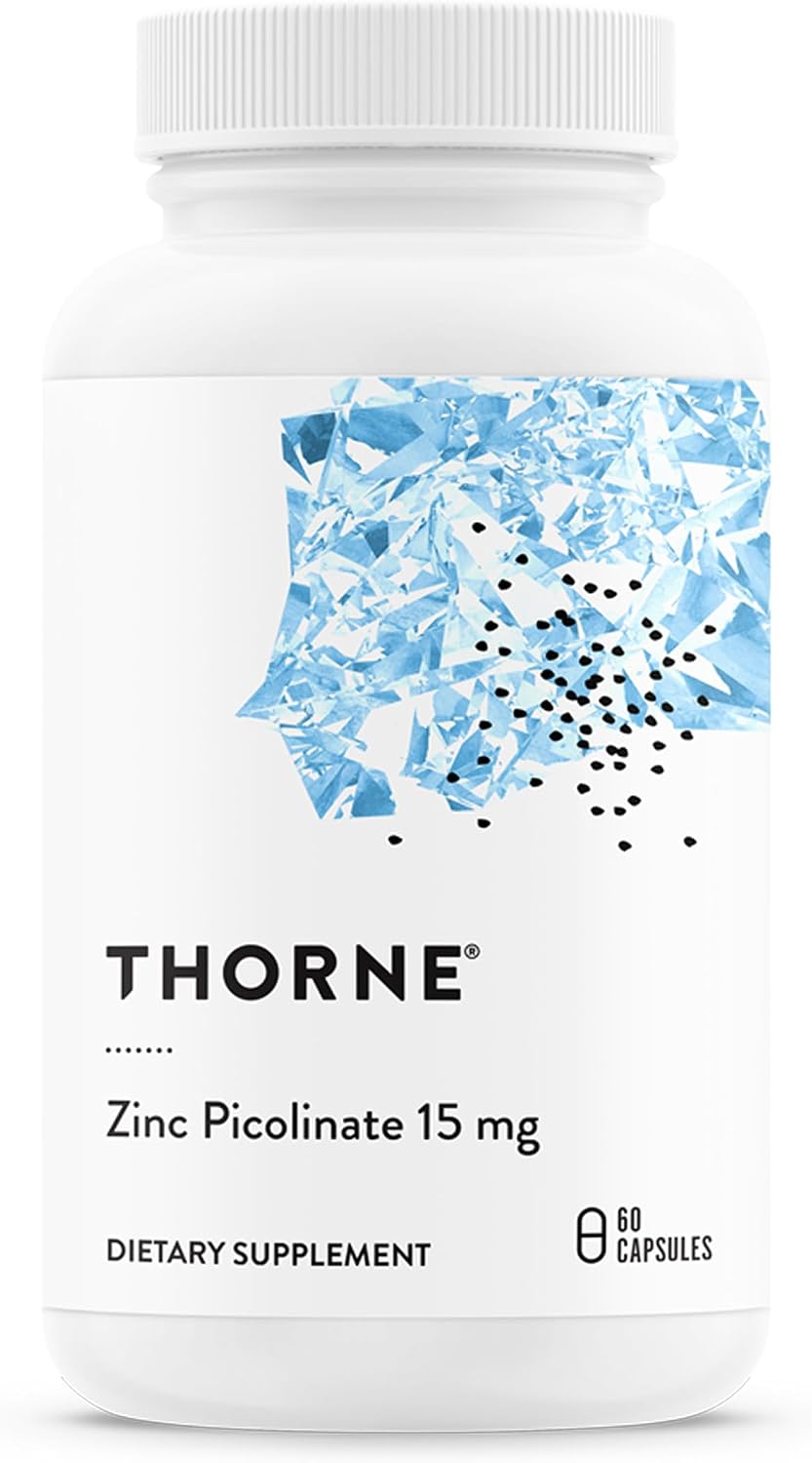 Thorne Zinc Picolinate 15 mg, 60 capsules